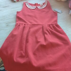 J. Crew Red Top with Crystal Collar